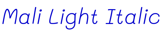 Mali Light Italic fuente
